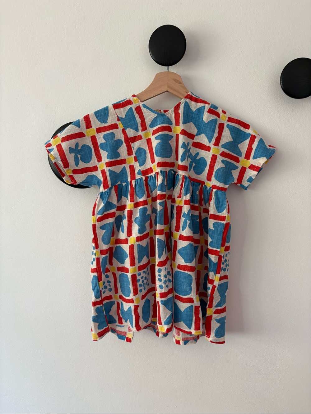 Bobo Choses Blue, Red & Yellow Patterned Kids Dress